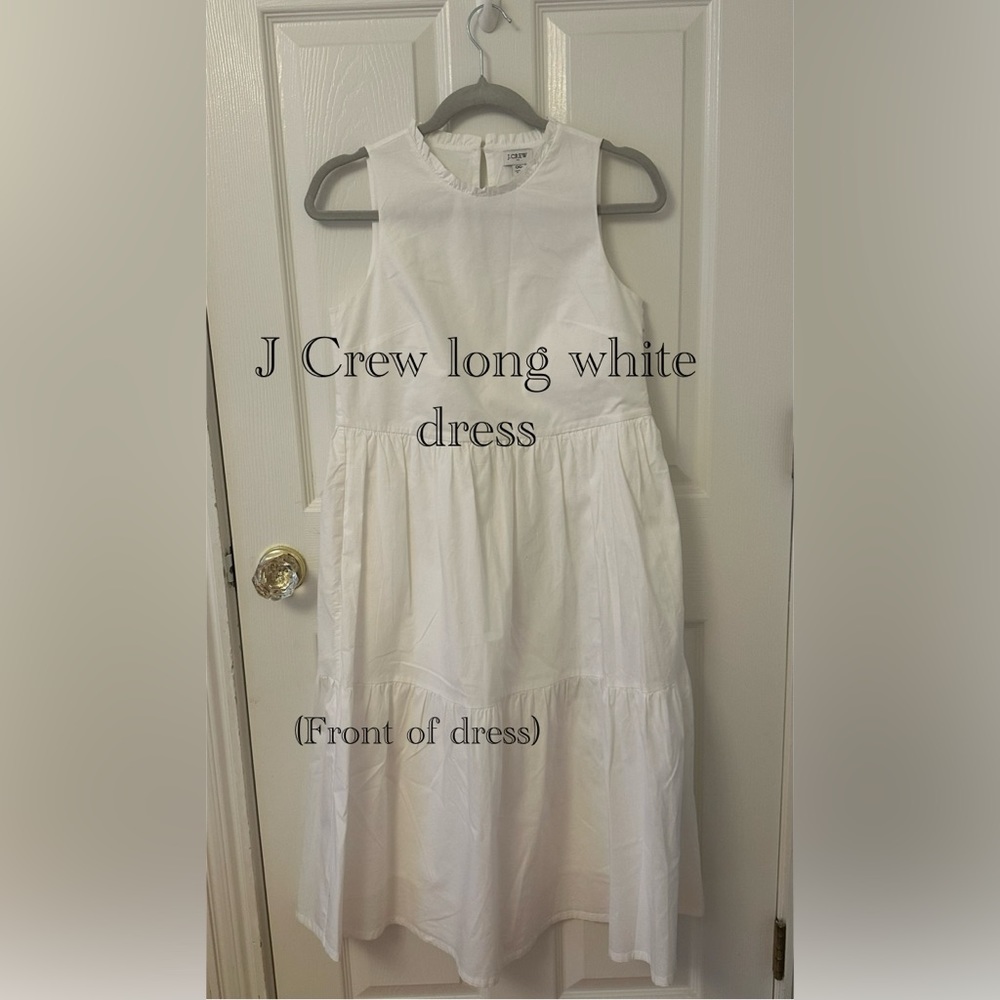 NWOT J. Crew Midi white dress